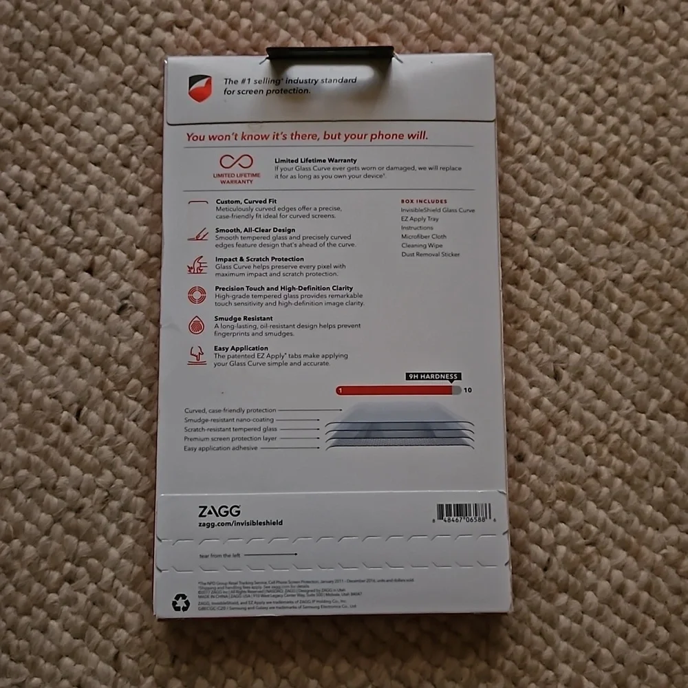 ZAGG Invisible shield glass curve Screen Protector NWB